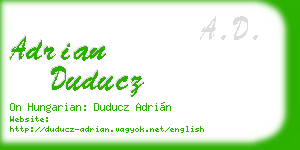 adrian duducz business card